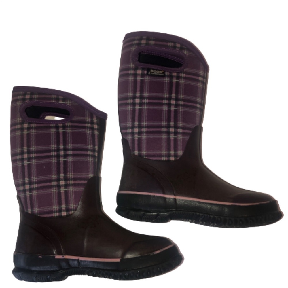 Bogs rubber boots, girls size youth 3 - Picture 2 of 6